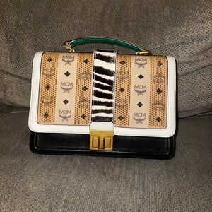 MCM Multicolor Satchel with Zebra Stripe